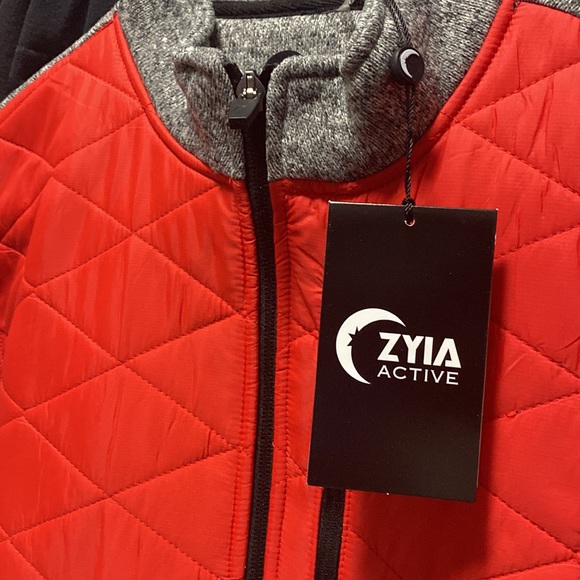 NWT Zyia active red quilted ash cabin jacket women 2xl - Picture 2 of 6